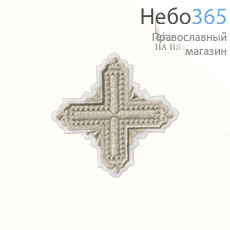  Крест  белый с серебром наградной "Квадрат" 10 х 10 см, фото 1 