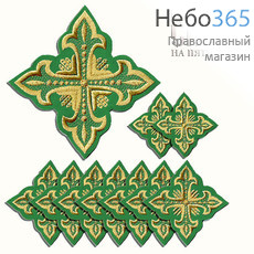  Набор крестов диаконских зеленые "Сеточка", фото 1 