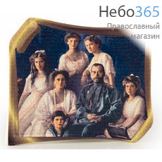  Плакетка керамическая "Свиток", с магнитом, четырехугольная, с деколью "Царская семья", с бисквитной поверхностью, в ассорт, СВООООЦСО, фото 1 