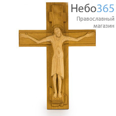  Крест напрестольный деревянный Годеновский с подложкой, резной, из бука, высотой 50 см, освящен., фото 1 