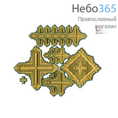 Набор крестов иерейских зеленые "Квадрат", фото 1 