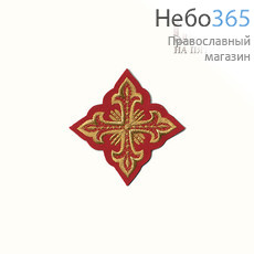  Крест  красный с золотом на епитрахиль "Сеточка" 8 х 8 см, фото 1 
