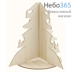  Сувенир рождественский деревянный, "Ёлка", без росписи, высотой 30 см, 097-1.3, фото 1 