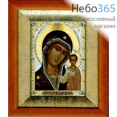  Икона в киоте 13х16, со стразами, багет "серебряный" или "золотой" широки, фото 1 