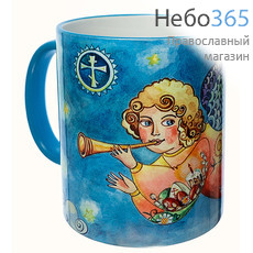  Чашка керамическая пасхальная, бокал, с цветной сублимацией, с видами монастырей и храмов, объемом 330 мл, в ассортименте,, фото 1 