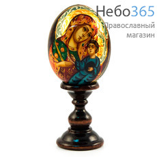  Яйцо пасхальное деревянное с писаной иконой, высотой 4,5 см., фото 1 