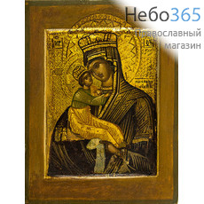  Икона писаная 8,5х11 Божией Матери Почаевская, 19 век, фото 1 