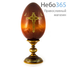  Яйцо пасхальное деревянное на подставке, с писаной иконой, фото 2 