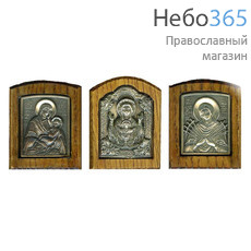 Икона металлогальваника пс. 3,8х4,7, арочная деревянная основа, фото 2 