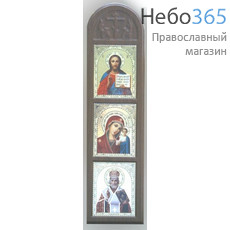  Икона на деревянном планшете 13х50 конгрев , тройная, упаковка, фото 1 