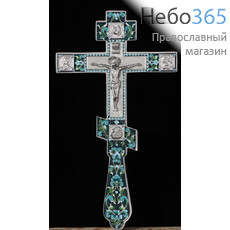  Крест напрестольный №3-6 малый гпл эмаль никель, фото 1 