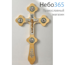  Крест напрестольный №1-6 сложный №2 с литыми накладками золочение никель, фото 1 