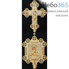  Крест-икона № 3 гальванопл. ризы литое распятие гравировка золочение, фото 1 