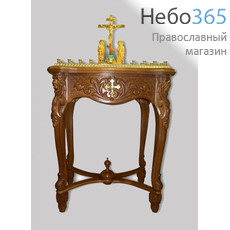  Панихидный стол № 14 резной декор, частичное золочение золоч.крышка на 70 св., фото 1 