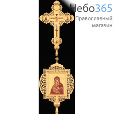  Крест-икона № 30 запрестольная выпиловка гравировка живопись золочение, фото 1 