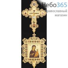  Крест-икона № 28 запрестольная выпиловка гравировка живопись камни, фото 1 