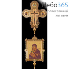  Крест-икона № 12 а запрестольная выпил гравировка живопись золочение камни, фото 1 