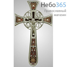  Крест напрестольный №4-1 мальтийский эмаль никель, фото 1 