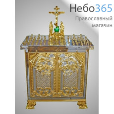  Стол панихидный 71 свеча фигурный гальванопластика нержавейка частичное золо, фото 1 