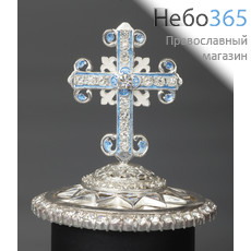  Крест на митру № 5 эмаль серебрение, фото 1 