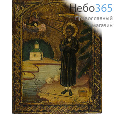  Симеон Верхотурский, праведный. Икона писаная 9х11, золотой фон, без ковчега, 19 век, фото 1 