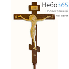  Крест запрестольный деревянный резной, с подставкой, высотой 2 м., фото 1 