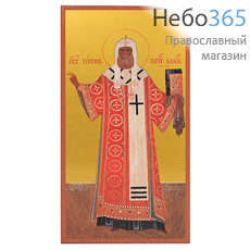  Тихон Патриарх Московский, святитель. Икона на дереве (МДФ) 13х25 см, ультрафиолетовая печать, золотой фон, без ковчега (Дан), фото 1 