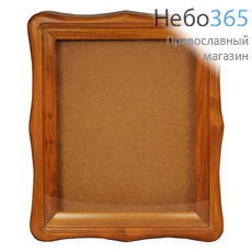  Киот деревянный (Прс) для иконы 24х30х4,3, фигурный, ольха, фото 1 