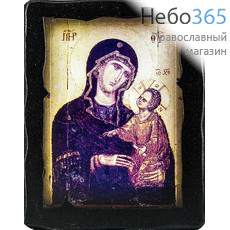  Икона на мдф (Ил) 18х24, репродукция византийских икон, с элементами металлического декора, фото 1 