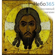  Икона на дереве (Кч) 37х40, Нерукотворный Образ Спасителя, печать на хлопковом холсте (канвасе), фото 1 