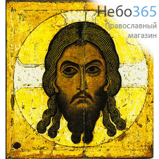  Икона на дереве 18х19, Нерукотворный Образ Спасителя, печать на хлопковом холсте, фото 1 