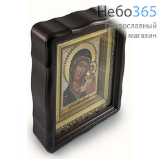  Икона в киоте 13х16 , Божией Матери Казанская, со стразами, багет., фото 1 
