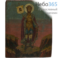  Александр Невский, благоверный князь. Икона писаная 23х29, начало19 века., фото 1 