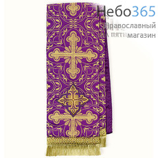  Закладка фиолетовая с золотом, для Евангелия, шелк в ассортименте (В28/37), фото 1 