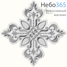  Крест  белый с серебром престольный "Греческий" 30 х 30 см, фото 1 
