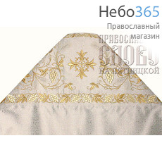  Облачение иерейское, белое с золотом, 90-145 парча жаккард, вышивка малая, фото 1 