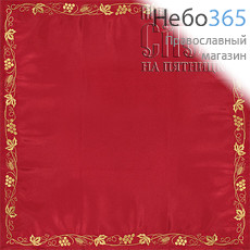  Илитон, красный, ткань креп-сатин, вышивка, 72*72с, фото 1 