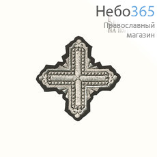  Крест  черный с серебром наградной "Квадрат" 10 х10 см, фото 1 