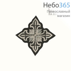  Крест  черный с серебром наградной "Сеточка" 10 х10 см, фото 1 