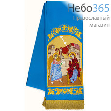  Закладка  для Евангелия "Благовещение" вышивка, голубой габардин, фото 1 