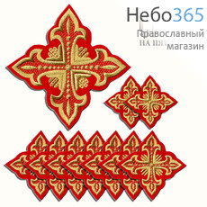  Набор крестов диаконских красные "Сеточка", фото 1 