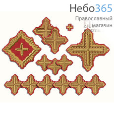  Набор крестов иерейских красные "Квадрат", фото 1 