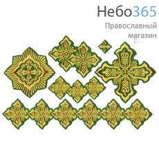  Набор крестов иерейских зеленые "Плетенка", фото 1 