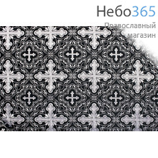  Шелк черный с серебром Полоцк ширина 150см, фото 1 
