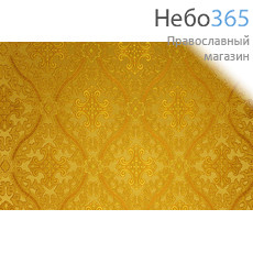  Парча желтая с бордо "Русский Афон" ширина 150 см, фото 1 