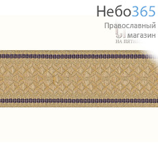  Галун "Сетка двусторонняя", золото с фиолетовым, 40 мм, греческий, фото 1 
