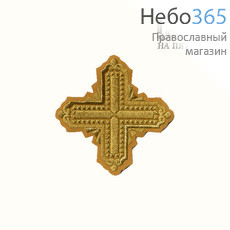  Крест  горчичный с золотом наградной "Квадрат" 10 х10 см, фото 1 