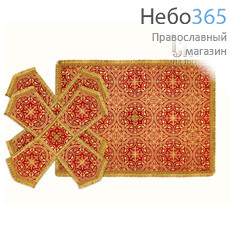  Покровцы красные с золотом и воздух, парча в ассортименте, 14 х14 см, фото 1 