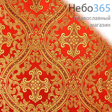  Парча,  греческая красная Русский Афон, ширина 150 с, фото 1 