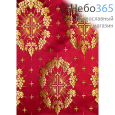  Парча,  греческая красная Медальон, ширина 150 с, фото 1 